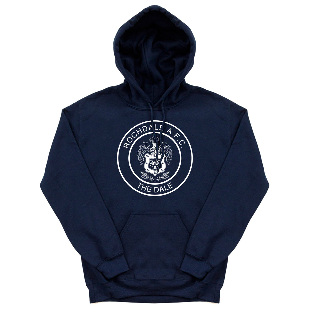 Rochdale Mono Crest Hoodie - Navy
