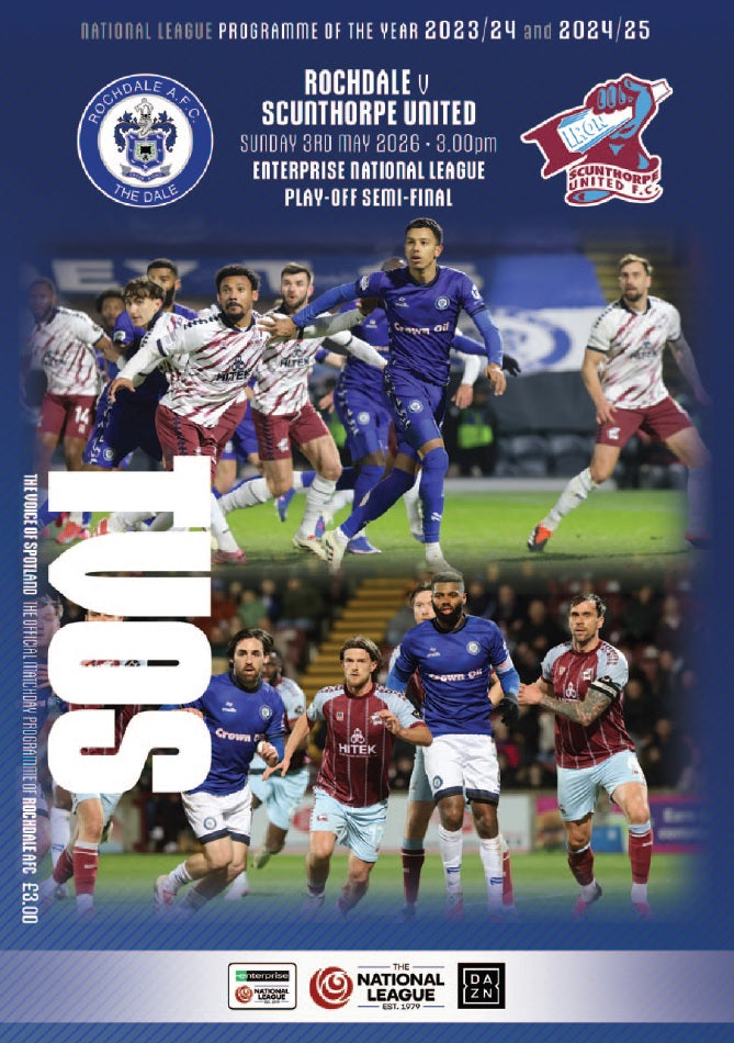 Rochdale v Scunthorpe Utd - PO Semi Programme