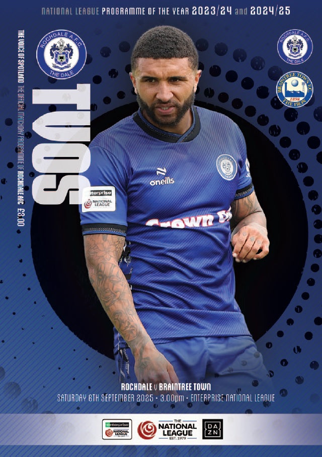 Rochdale v Braintree Town - Programme