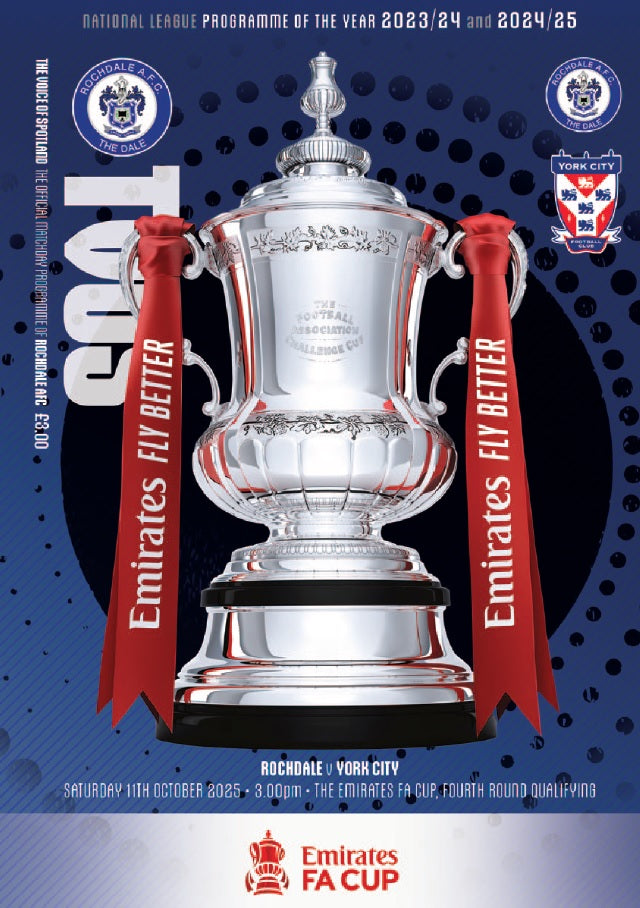 Rochdale v York City FAC Qualifier - Programme