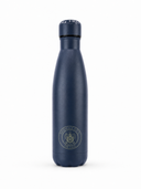 Navy Blue Steel Water Bottle - Crest Design