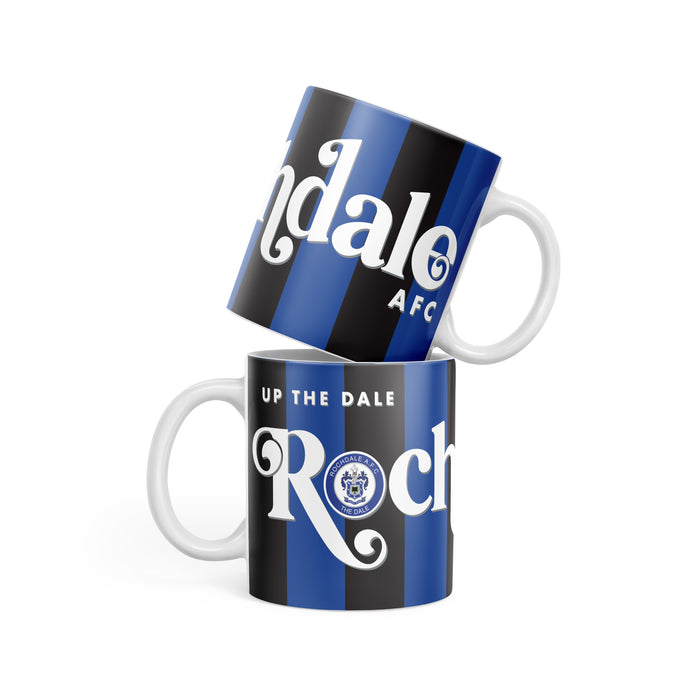 Rochdale AFC Striped Mug *Online Exclusive*