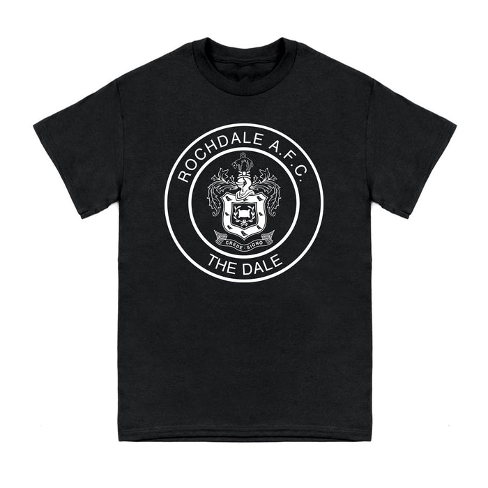 Rochdale Mono Crest T Shirt - Black