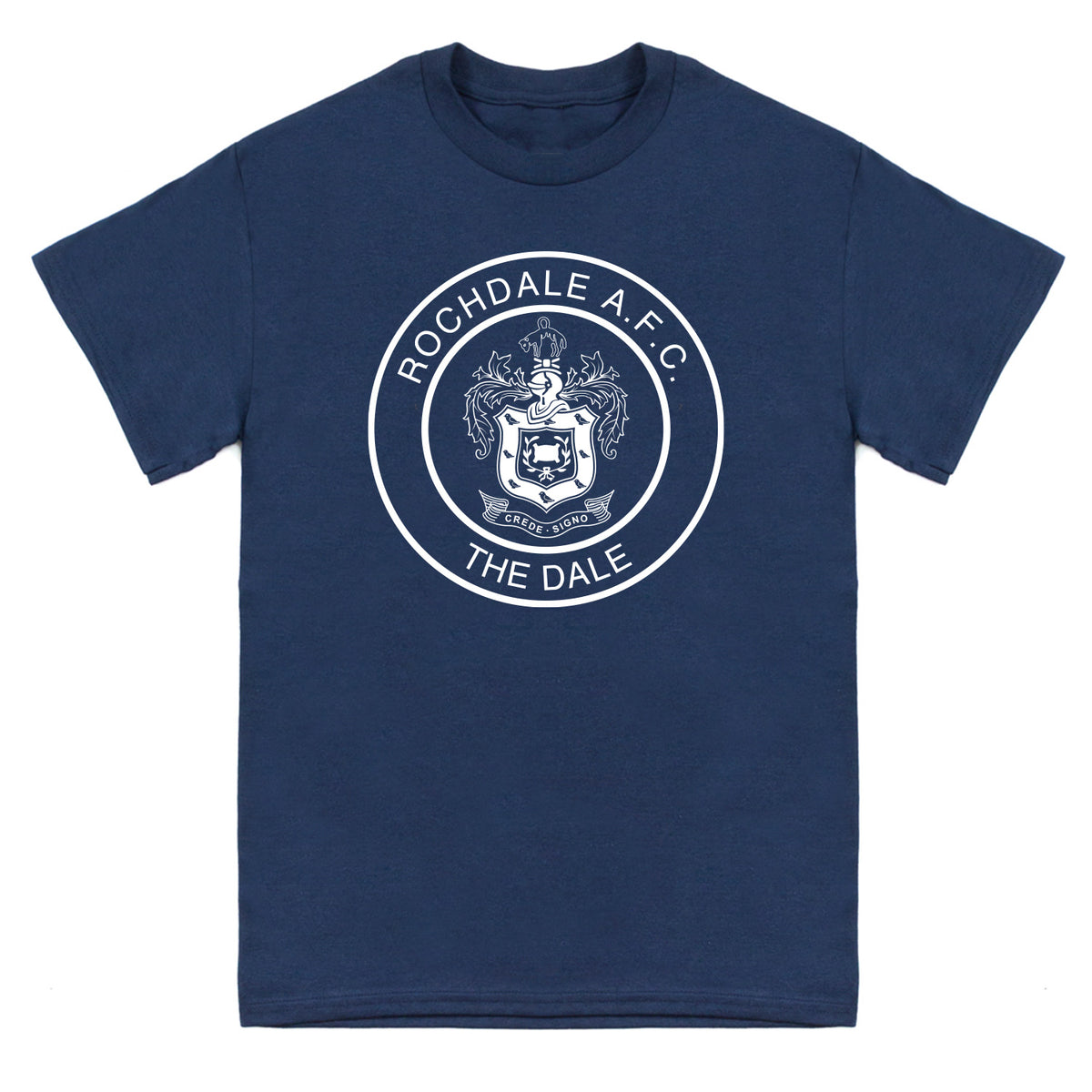 Rochdale Mono Crest T Shirt - Navy