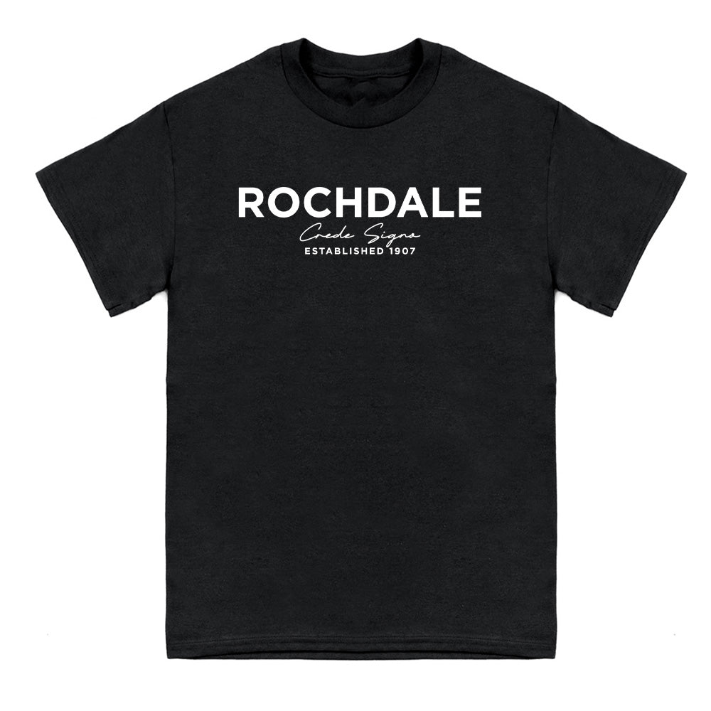 Rochdale Motto T Shirt Black