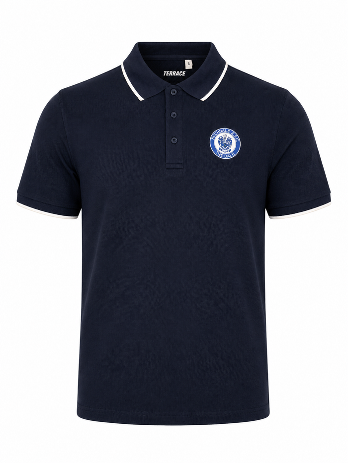 Bodega Navy Waffle Polo